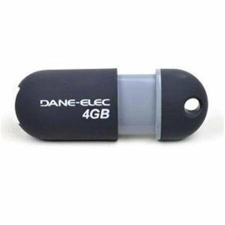 DANE-ELEC 4GB USB 2.0 Flash Drive, Black GS-Z04GCNBL-R
